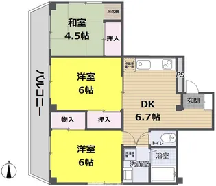 メゾン乾徳【2階】の間取り