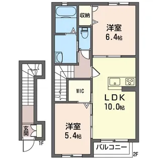 コートヴェールII【2階】の間取り