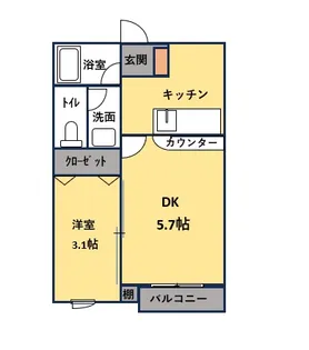 ゴールドバリアリーフ【2階】の間取り