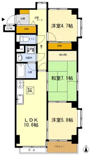 ライオンズマンション国分寺第2B【1階】の間取り