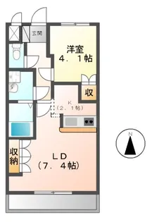 ウイングロードII(WINGROADII)【1階】の間取り