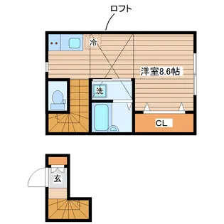サンヴューズ桜木町【2階】の間取り