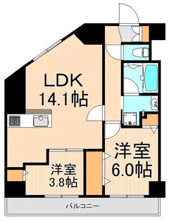メインステージ北千住VII【10階】の間取り