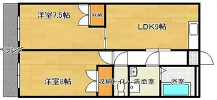 グランドヒル野中【5階】の間取り