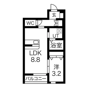 メゾン・ド・ハシヌマ A棟【1階】の間取り