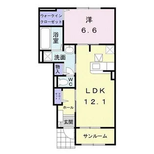 フローリサン I【1階】の間取り