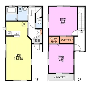 ボヌール【1階】の間取り