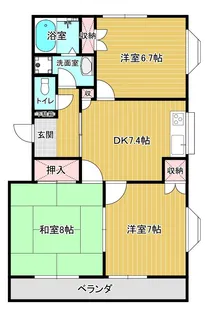 カーサオガタ【2階】の間取り