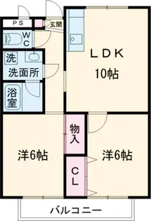 プラムハイツII【1階】の間取り