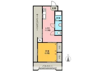 エステイトツジ【5階】の間取り