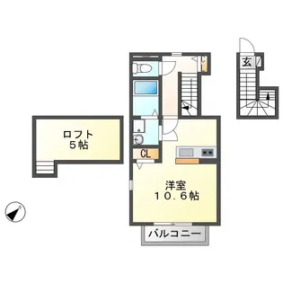 フラナテラス【2階】の間取り