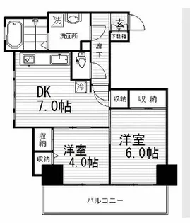 トーカンマンション大山【3階】の間取り