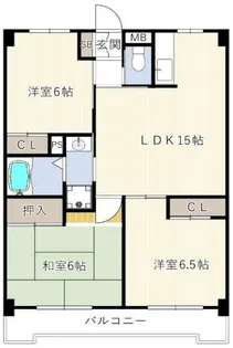 プレステージ市川II【3階】の間取り