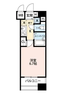 ガラ・ステージ日本橋茅場町【5階】の間取り