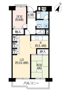 URポートアイランド【5階】の間取り