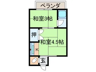 フレンドハイツ【3階】の間取り