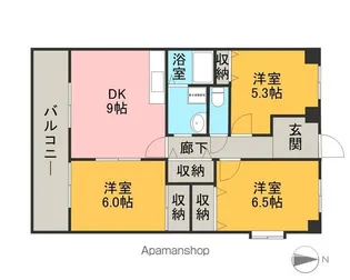 メゾンド鏡島【8階】の間取り