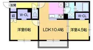 仮)フォルトゥーナ錦町【2階】の間取り
