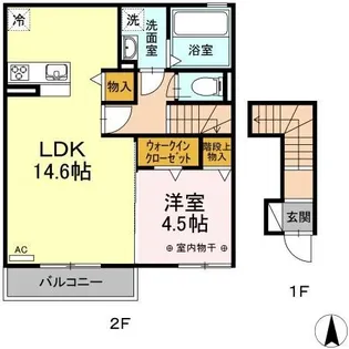 Grazia CasaII(グラッツィア カーサII)【2階】の間取り
