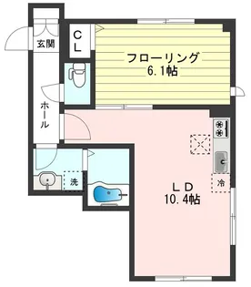 ミドルフィールド羽衣町【1階】の間取り