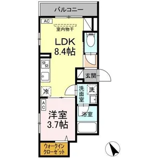 セレスティア関原II【2階】の間取り