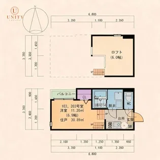 ディオステージ新栄【2階】の間取り