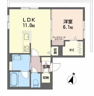 LINO GRANDE 牛田中【1階】の間取り