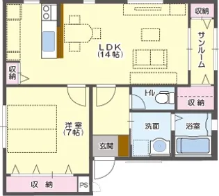 MOTENA駅西【1階】の間取り