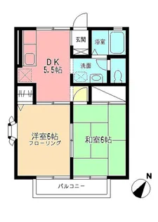 シャトルすみれが丘【2階】の間取り