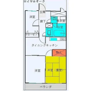 ロイヤルオーク【1階】の間取り