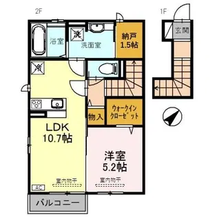 グラン ストリーツ C【2階】の間取り