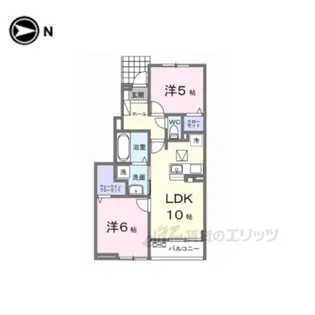 クラール倉治C【1階】の間取り