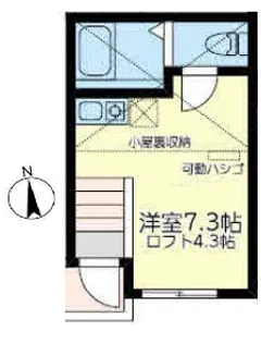 ユナイト石川町スウィートインペリアル【2階】の間取り