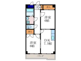 グランディ-ル北嶺【2階】の間取り