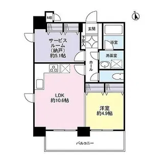 ガーラプレイス新宿御苑【13階】の間取り