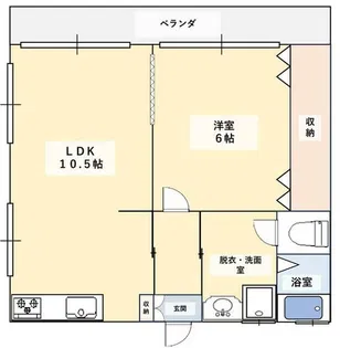 サンハイツ【1階】の間取り