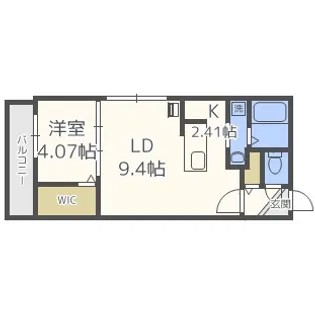 シャトーライフ手稲1【5階】の間取り