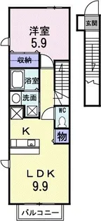 プロスペールDP B【2階】の間取り