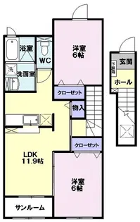 グレースタカディアンI【2階】の間取り