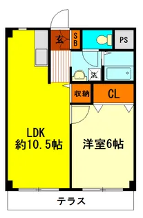 アップルハイムオザキ【1階】の間取り