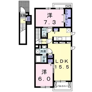 フォレストヒル弐番館【2階】の間取り