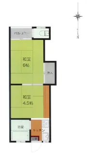 こがねリブマンション【1階】の間取り