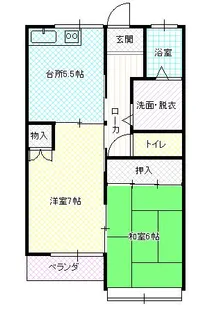 2DKの間取り画像