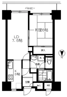東京都渋谷区広尾1【マンション】の間取り