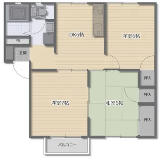 フレグランス柏【2階】の間取り