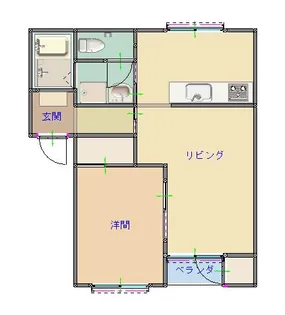 プチハウス柳原【2階】の間取り