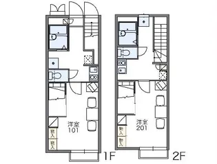 レオパレス楓【2階】の間取り