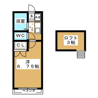 セラヴィ福室B【1階】の間取り