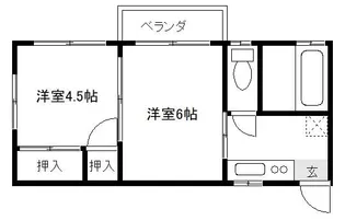 小仲台ハイツ(マンスリーマンション)【1階】の間取り