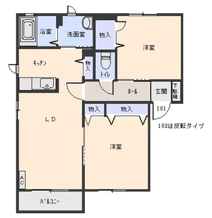 ステーブルディライト A【2階】の間取り